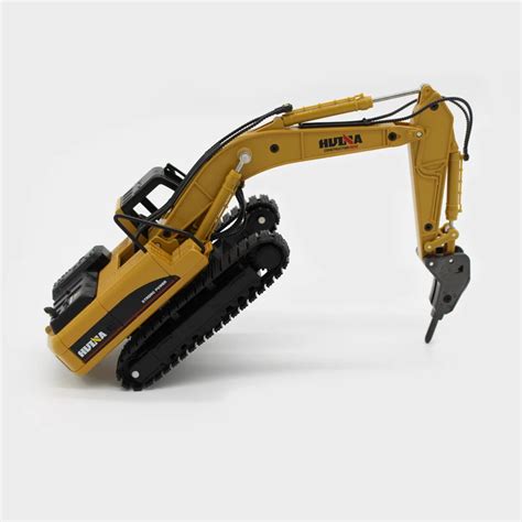 1:50 Drill Excavator Construction Vehicle Alloy Truck Diecast Metal ...