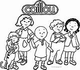 Caillou Family Friends Coloring Page  Wecoloringpagecom sketch template