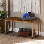 Doxey Dining Furniture Wooden Bench Natural Jute Rope Bench/ Patio Dining Bench (Brown) | Doxey