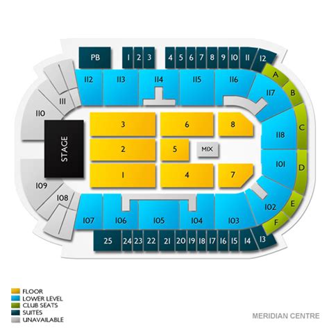 Meridian Centre Seating Chart | Vivid Seats