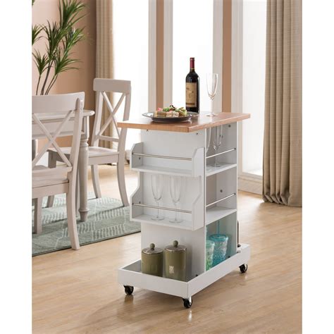 K&B Furniture K05 Wood Kitchen Storage Cart - Walmart.com - Walmart.com