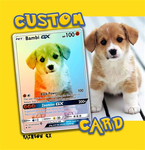 Custom Pokemon Card, Pet as Pokemon , Pokemon Pet Card, Pokemon Custom ...