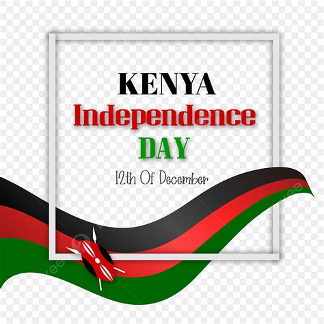 Independence Day Flag Vector PNG Images, Kenya Independence Day Ribbon Flag, Independence Day ...