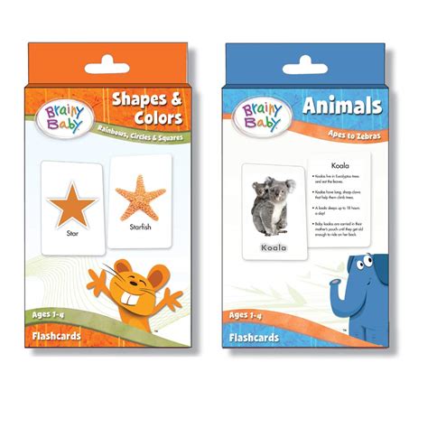 Buy Brainy Baby Animals Flashcards and Shapes & Colors Flashcards Deluxe Edition Set of 2 Online ...