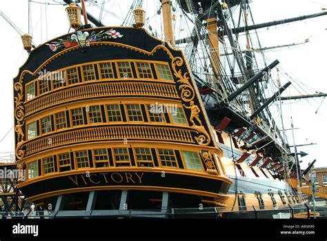 HMS Victory Lord Horatio Nelson Ship Battle of Trafalgar 1805 Stock ...