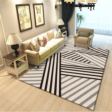 Kärlek Black And White Rug | Rugs in living room, Large living room rugs, Living room designs