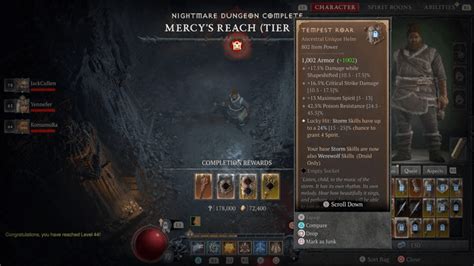 Tempest Roar at Lv44 : r/diablo4