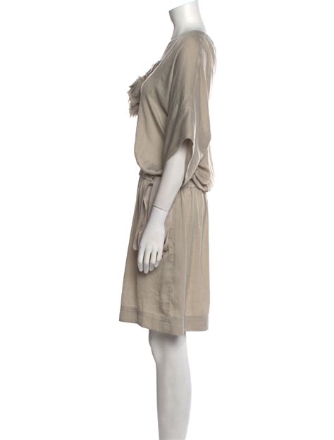 Lanvin Draped Silk Dress - Neutrals Dresses, Clothing - LAN40728 | The RealReal