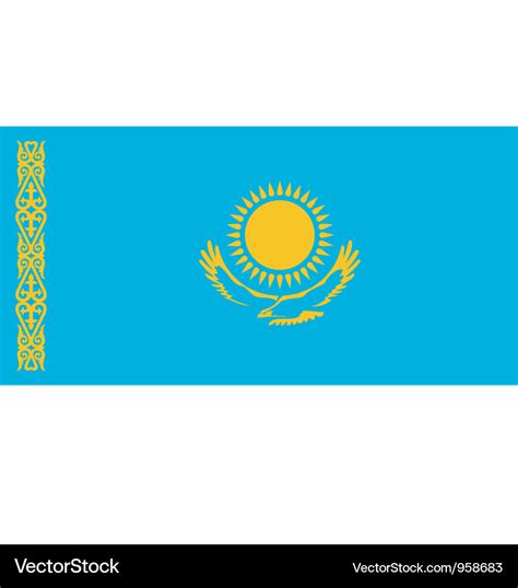 Kazakh flag Royalty Free Vector Image - VectorStock