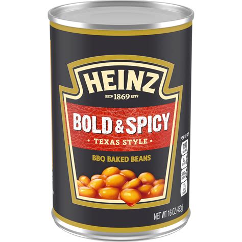 Heinz Texas Style Bold & Spicy BBQ Baked Beans, 16 oz Can - Walmart.com