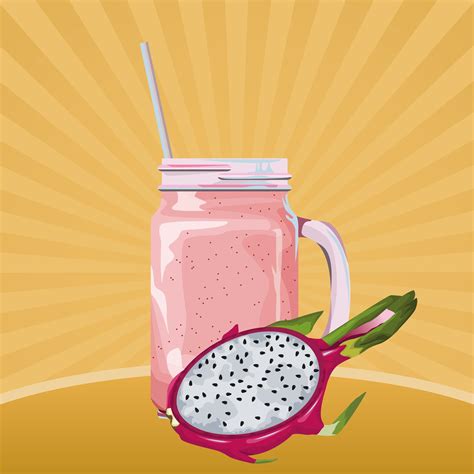 Tropical fruit and smoothie drink retro design 1412410 Vector Art at Vecteezy