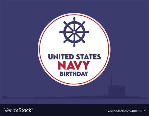 Happy united states navy birthday Royalty Free Vector Image