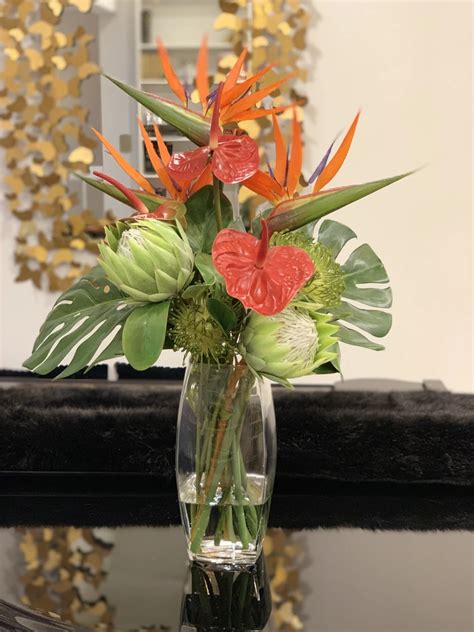 Bird Of Paradise Arrangement- Large Centerpiece - Home Decor - Hotel Decor - Office Centerpiece ...