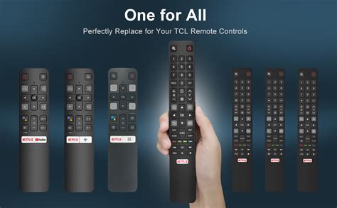 Universal Remote Control RC802N for TCL Smart Android TVs, with Netflix ...