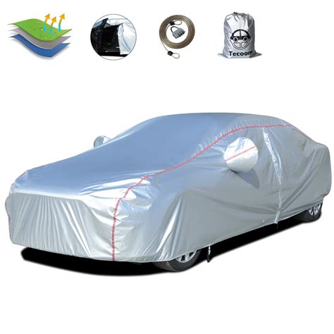 Tecoom Car Cover Zipper Design Waterproof Windproof All Weather Hard ...