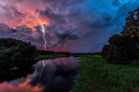 clouds, Trees, River, Storm Wallpapers HD / Desktop and Mobile Backgrounds