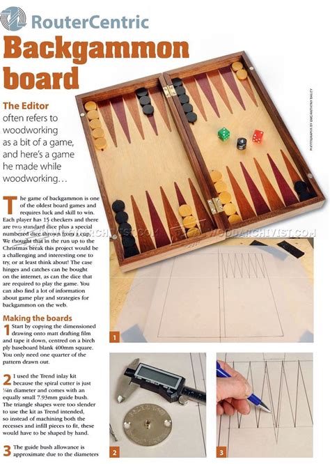 #2717 Backgammon Board Plans - Woodworking Plans | Backgammon board, Backgammon, Woodworking ...