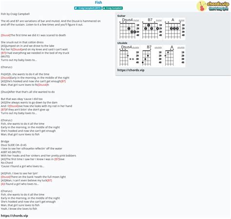 Chord: Fish - Craig Campbell - tab, song lyric, sheet, guitar, ukulele | chords.vip