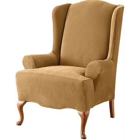 Sure Fit Stretch Pique Wing Chair Slipcover - Walmart.com - Walmart.com