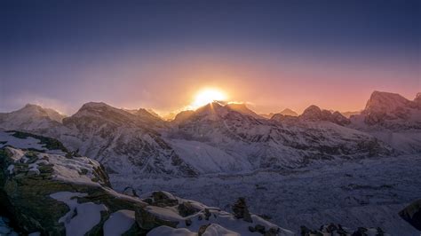 sunrise above mount everest [1920*1080] : wallpaper