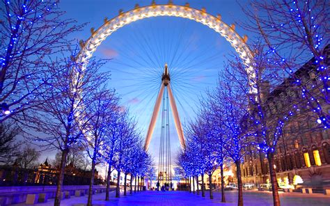 Wallpaper : 2100x1312 px, blue, christmas lights, ferris wheel, London ...