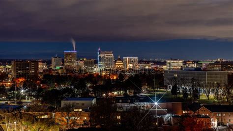 128 City Lights Boise Idaho Skyline Night Stock Photos - Free & Royalty ...