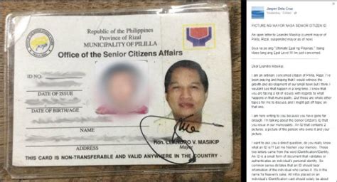 Senior Citizen ID with mayor's face goes viral