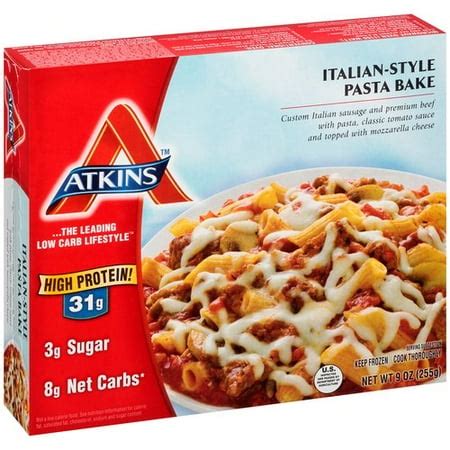 Atkins Italian-Style Pasta Bake, 9 oz - Walmart.com