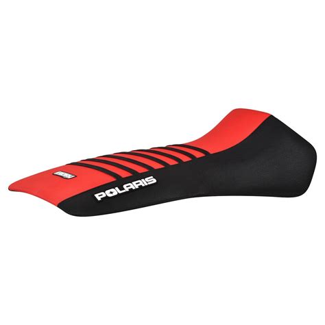 Polaris Sportsman 500 600 700 800 Seat Cover BLACK & RED w/ BLACK RIBS LOGO #342 | eBay