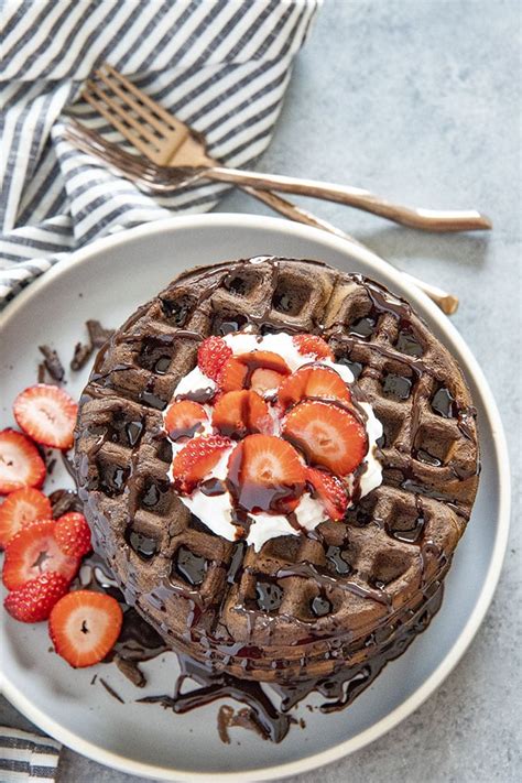 Perfect Chocolate Waffles - The Salty Marshmallow