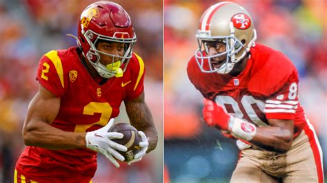 Brenden Rice vs. Jerry Rice Combine 40 times: How the USC WR's speed compares to NFL legend dad ...