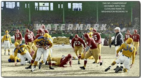 1945 NFL CHAMPIONSHIP GAME CLEVELAND RAMS v. REDSKIS ULTRA RARE PRINT ...