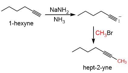 Predict the products from the reaction of 1-hexyne with NaNH_2 in NH_3 ...