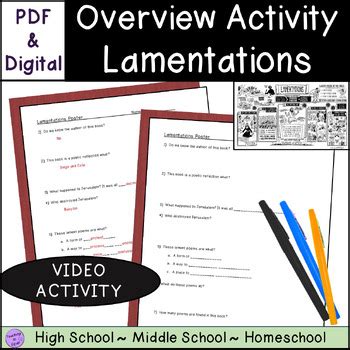 The Book of Lamentations Summary by Teaching to Equip | TPT