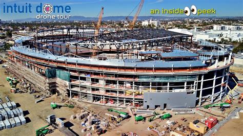 LA Clippers Intuit Dome Drone Construction Tour Thanksgiving '22 - YouTube