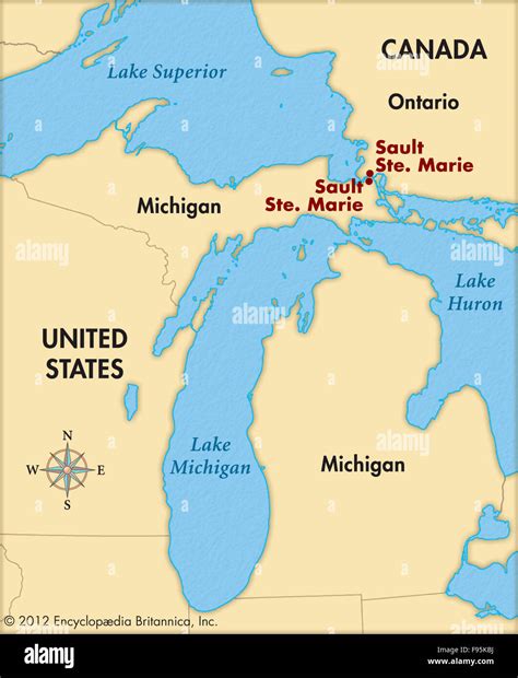 Map Of Sault Ste Marie Michigan - Angie Bobette