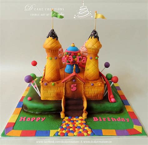 Candy Land Castle Cake - Decorated Cake by D Cake - CakesDecor