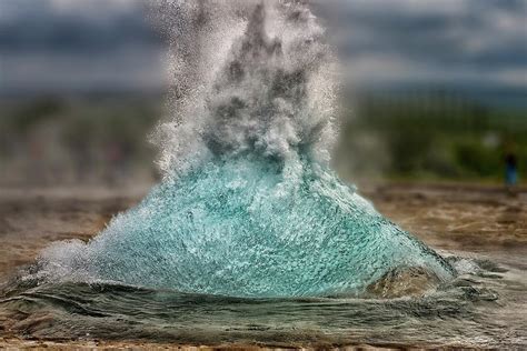 Strokkur Geyser Just Before It Erupts Photograph by Ragnar Th. Sigurdsson - Fine Art America