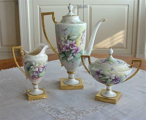 Magnificent Antique Belleek Coffee/Tea Set Hand Painted ~Violets~ | Tea pots vintage, Porcelain ...