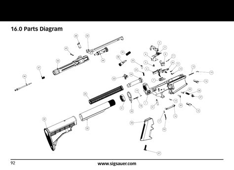 0 parts diagram, 716 exploded assy | SIG SAUER SIG716 Rifle User Manual | Page 92 / 96 ...