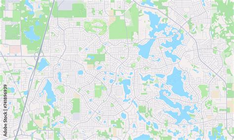 Deltona Florida Map, Detailed Map of Deltona Florida Stock Illustration ...