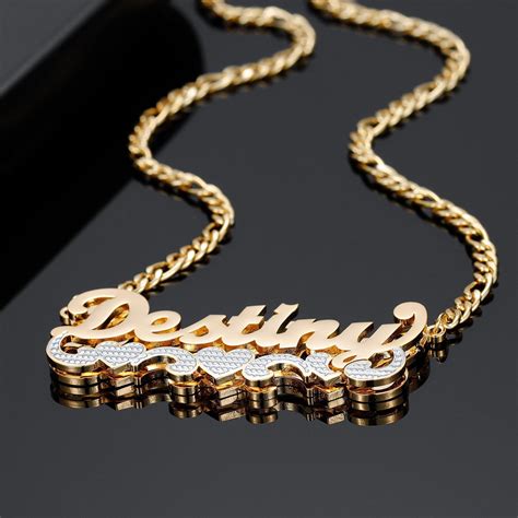 Gold Name Plate Necklace