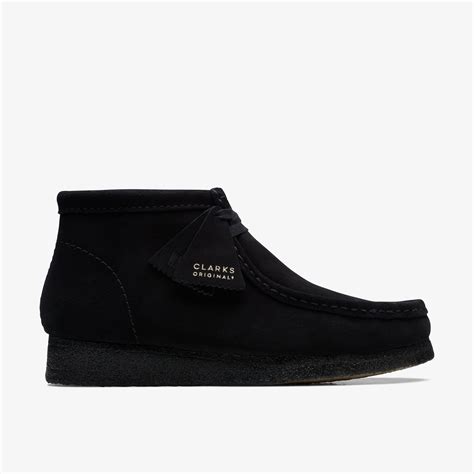 MENS Wallabee Boot Black Suede Boots | Clarks CA