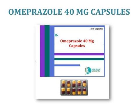 Omeprazole 40 Mg Capsules General Medicines at Best Price in Ankleshwar | Niksan Healthcare