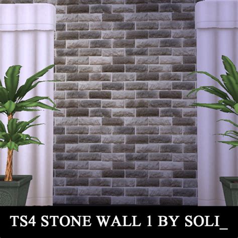 Stone wall 1 at Soli Sims 4 » Sims 4 Updates