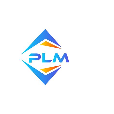 PLM abstract technology logo design on white background. PLM creative ...