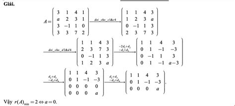 Các dạng toán về hạng của ma trận và phương pháp giải | Học toán online ...