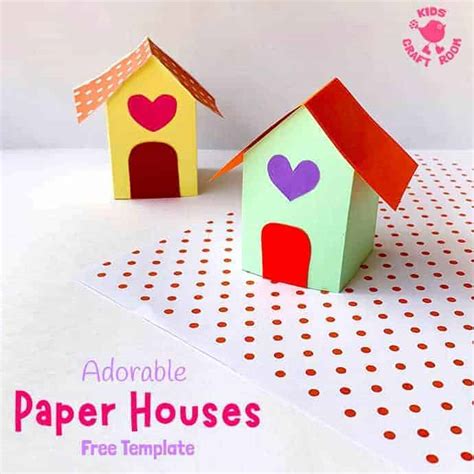 3D Paper House Craft - Kids Craft Room