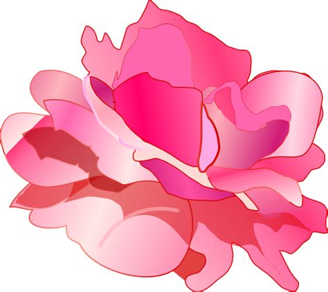 pink tea rose clip art - Clip Art Library