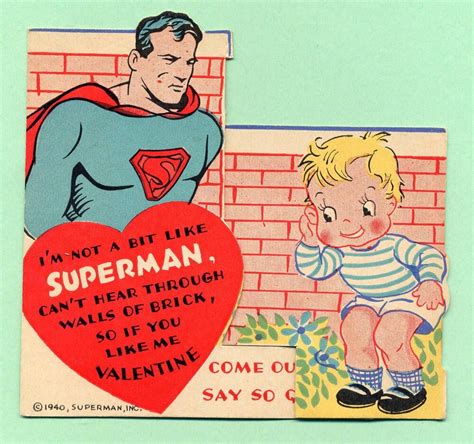 Pin by Robin Smith on Valentines and other cards | Superman, Vintage valentines, Birthday card ...